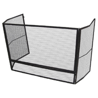 FPA021 125 x 60cm Black Steel Heater Child Guard Fireplace mesh screen w door/gate Pet Safety Fence