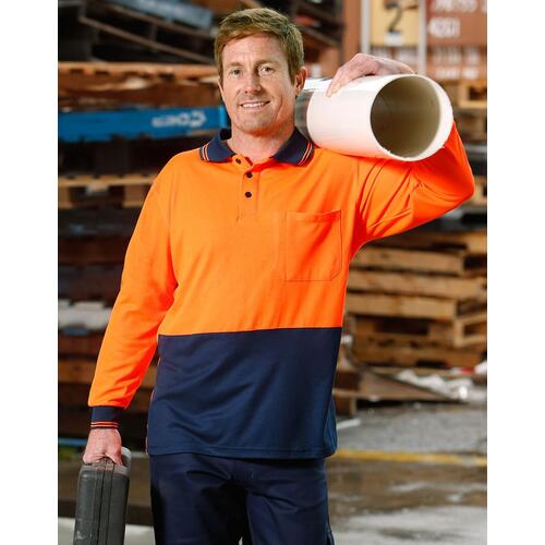 AIW SW05TD Hi Vis Safety Polo Shirt Cotton Long sleeves