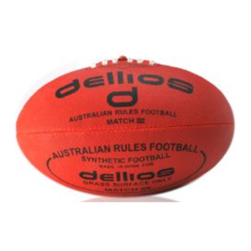 PD011 ; Dellios Australian Rules (AUS Kick Midi) Football, Size 2, Red, U12yrs