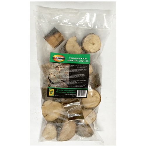 SF405 Smoking Grilling Chunks 10kg MESQUITE flavoured; Strong spicy very distinctive Southwest USA, use with smoker box