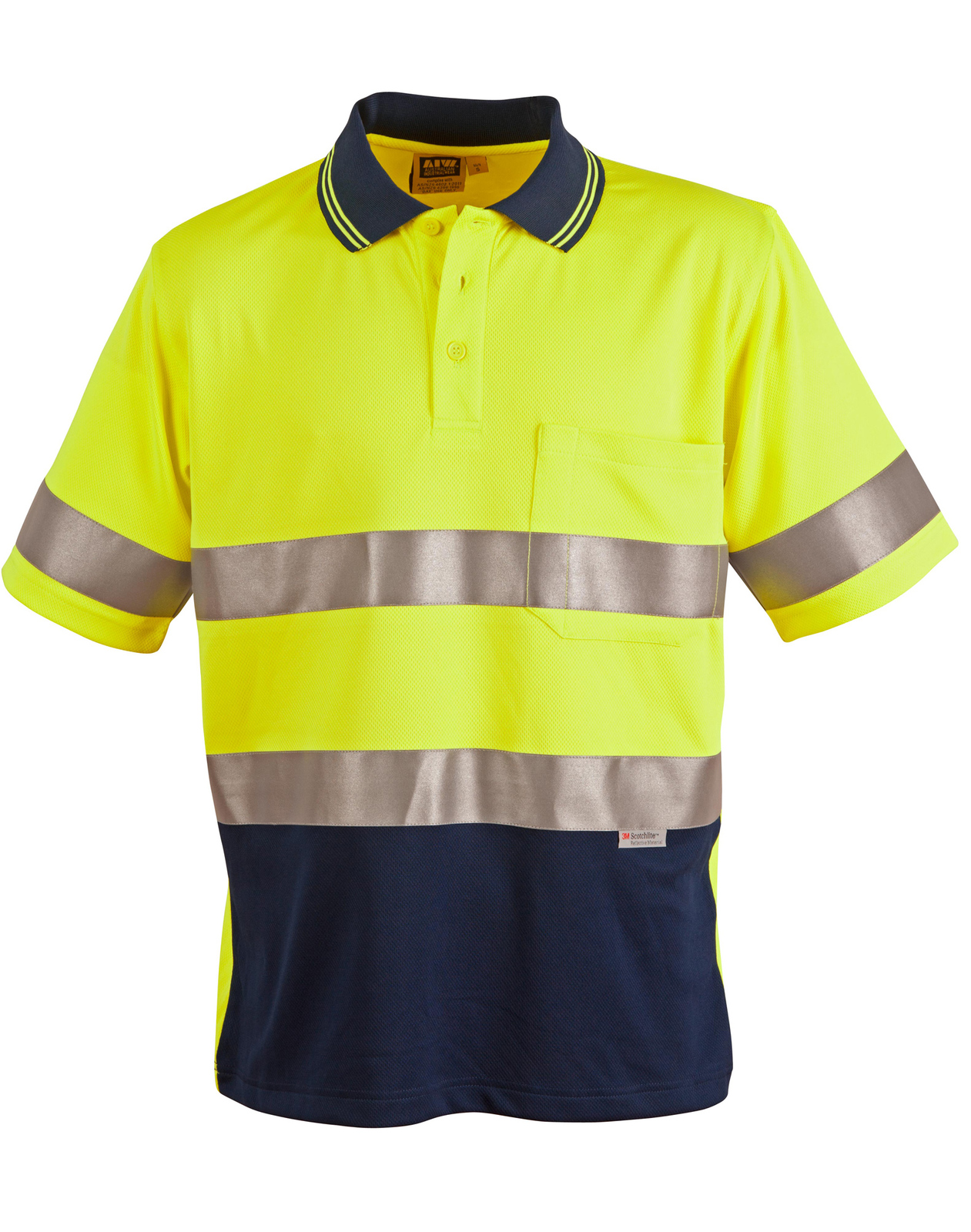 5 of AIW SW17A; High Visibility Safety Polo Shirt 100% Polyester w 3M ...
