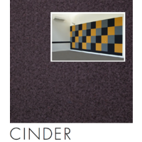 CINDER Colour Sample of Quietspace Acoustic Fabric panels and rolls