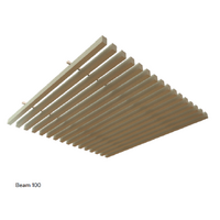 16x ACROS 70mm thick Acoustic FRONTIER RAFT-100 ceiling/wall beams solid colour 