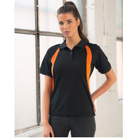  PS52 OLYMPIC S-shape contrast Polyester Ladies Polo Shirt