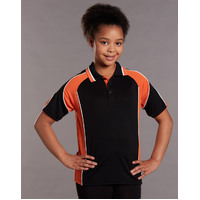 5 of  PS61K ALLIANCE Tri-colour Polyester Kids Polo Shirt