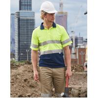 AIW SW17A Hi Vis Safety Polo Shirt Polyester w reflective tapes