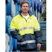 AIW SW50; High Visibility Safety Jacket 100% Polyester w Fleece w 3M Tape