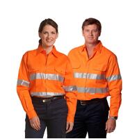 5 of  AIW SW52; Safety Work Shirt 100% Cotton Drill w 3M Tapes