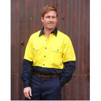 AIW SW54; Safety Work Shirt 100% Cotton DrilL