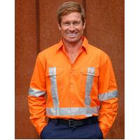 5 of  AIW SW56; Safety Work Shirt 100% Cotton Drill w 3M Tapes