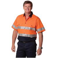 AIW SW59 Hi Vis Cotton Safety Work Shirt w Night tapes