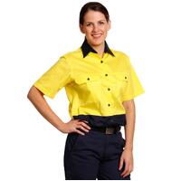 AIW SW63 Hi Vis Cotton Twill Womens Safety Work Shirt