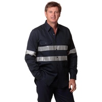 5 of AIW WT04HV Cotton Drill Work Shirt w reflective tape