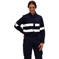 AIW WT08HV Womens Safety Work Shirt w reflective tapes