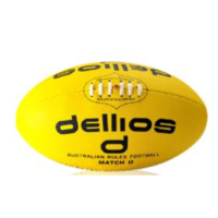 PD012 ; Dellios Leather Australian Rules Football Full size Yellow 