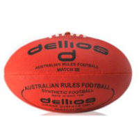 PD007 ; Dellios Australian Rules Football, Full size, Red
