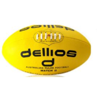PD008 ; Dellios Australian Rules Football, Size 3, Yellow, U14yrs