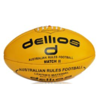 PD012 ; Dellios Leather Australian Rules Football, Full size, Yellow