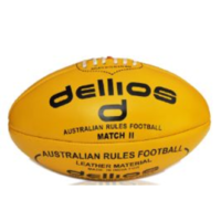 PD012 ; Dellios Leather Australian Rules Football, Full size, Yellow