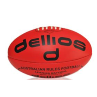 PD013 ; Dellios Leather Australian Rules Football, Full size, Red