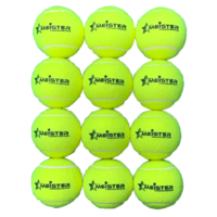 PD037; 12 x Meister Pressureless Tennis Balls. Ideal for Coaching; Yellow