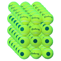 72 x Meister S1 (Stage 1) Green Spot Tennis Balls - 25% slower bounce suits 9-10 yr olds  PD038 (6 packs)