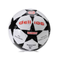 PD001 ; Dellios VELOCITY Soccer Ball, Size 5, 32 hexagonal panels; Black/Silver