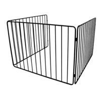 FPA008 100 x 100cm Black Steel Heater Child Guard, Fire Safety Fence