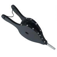FPT003 43cm long Black Premium Fire Bellows with steel trim 19 wide 
