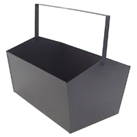 WC14-G 50cm L Dark Grey Rectangular Steel Woodbin Fireside Bin
