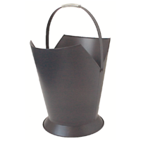 WC11-G 49cm H Dark Grey Round Tapered Steel Fireside Wood Bucket