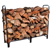 WC018 Black 152cm L Outdoor Shed Steel Fire Wood Rack 500kg capacity