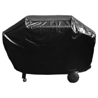 BQC013 65x162cm Black Waterproof Hooded 3-4 burner BBQ Cover