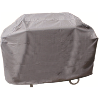 BQC024  65x185cm; Premium long drop 4-6 burner BBQ Cover; Pewter Grey