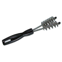 BBQ Y shaped Wire Grill Brush, Stainless steel spiral bristles, 185mm long, Suits vitreous enamel grills