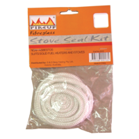 WBA002 2m of White 9mm dia Fibreglass Rope seal for oven, stove, wood heater door