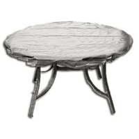 OTC02 125cm L dia; 400gsm Premium ROUND Table Cover; Waterproof; Grey