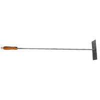 PZ301 Pizza Oven EMBERS Rake/Scraper 1400mm L 10mm dia Stainless Steel Grade 304 wood handle