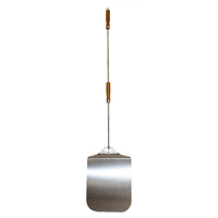 PZ311 Pizza Oven Spatula,1000mm L, 300mm W x 430mm L blade, Grade 304 stainless steel, wooden handle and sliding grip