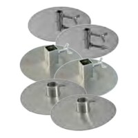 SK403 1x pair Stainless Steel SOUVLAKI GYROS Plates 22mm round collar