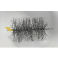 CFC044 100mm/4 inch dia Gal Crimp Wire Pull Thru Flue Brush 200mm long