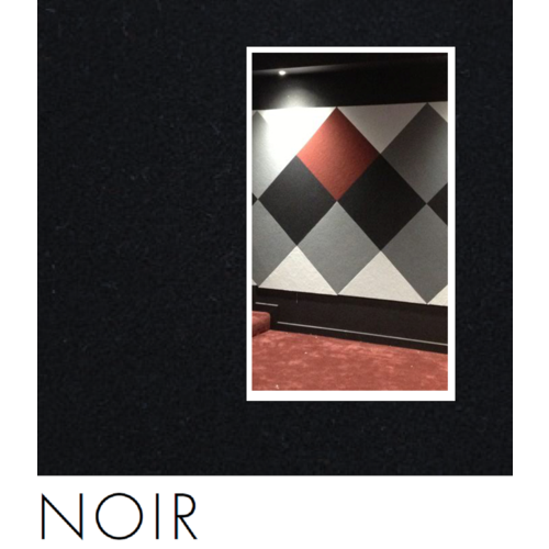 NOIR Colour Sample of Quietspace Acoustic Fabric panels and rolls