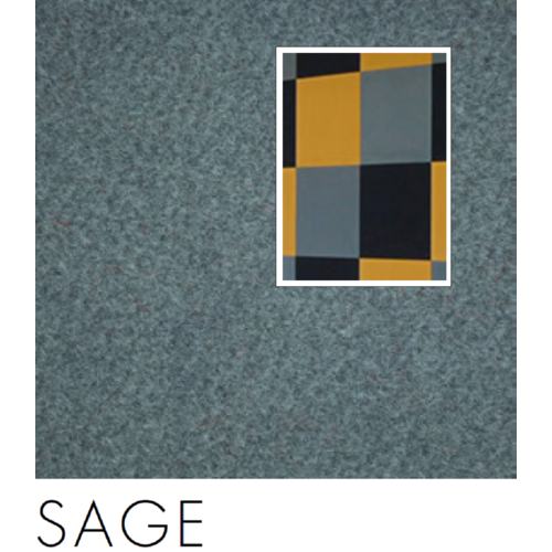SAGE Colour Sample of Quietspace Acoustic Fabric panels and rolls