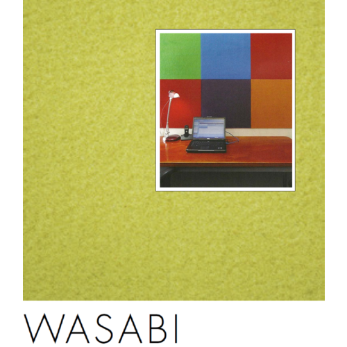 WASABI Colour Sample of Quietspace Acoustic Fabric panels and rolls