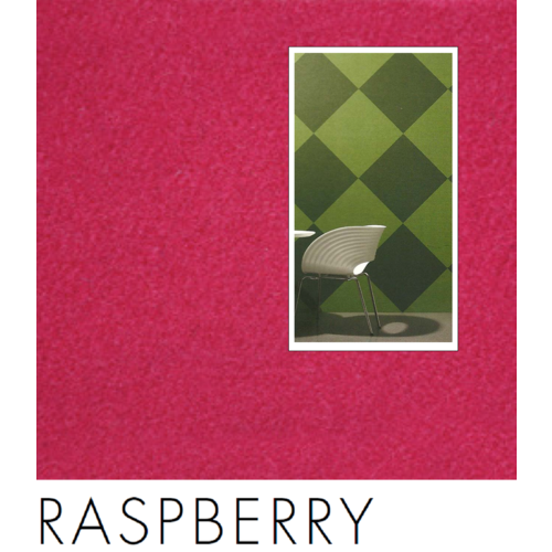 RASPBERRY Colour Sample of Quietspace Acoustic Fabric panels and rolls