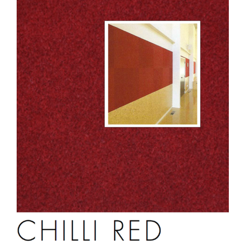CHILLI Colour Sample of Quietspace Acoustic Fabric panels and rolls