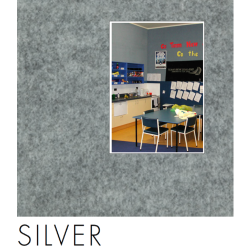 1m of SILVER Composition Acoustic wallcovering 1220mm wide