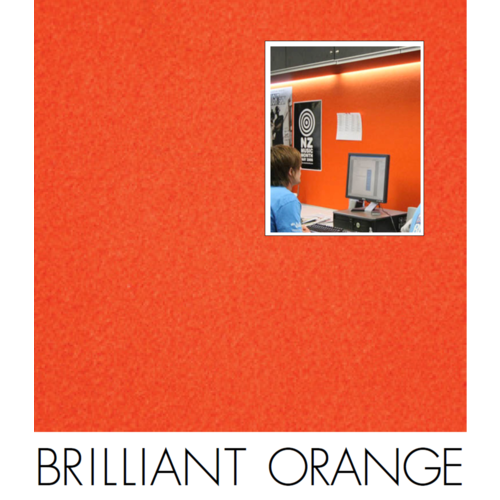 1m of BRILLIANT ORANGE Composition Acoustic wallcovering 1220mm wide
