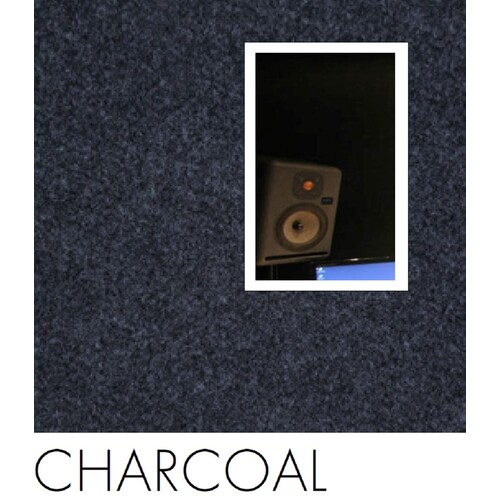 CHARCOAL 100mm thick Quietspace Acoustic white-backed Panel