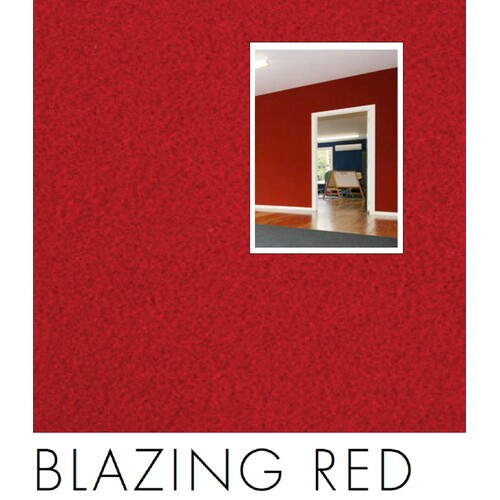 BLAZING RED 25mm thick Quietspace Acoustic white-backed Panel